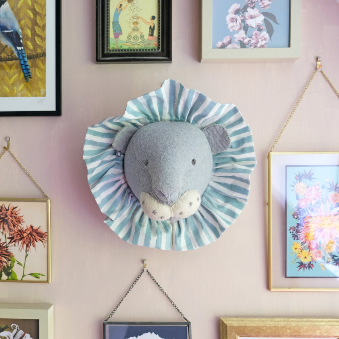 Fiona Walker Lion with Vintage Ruff Head Mini - Blue