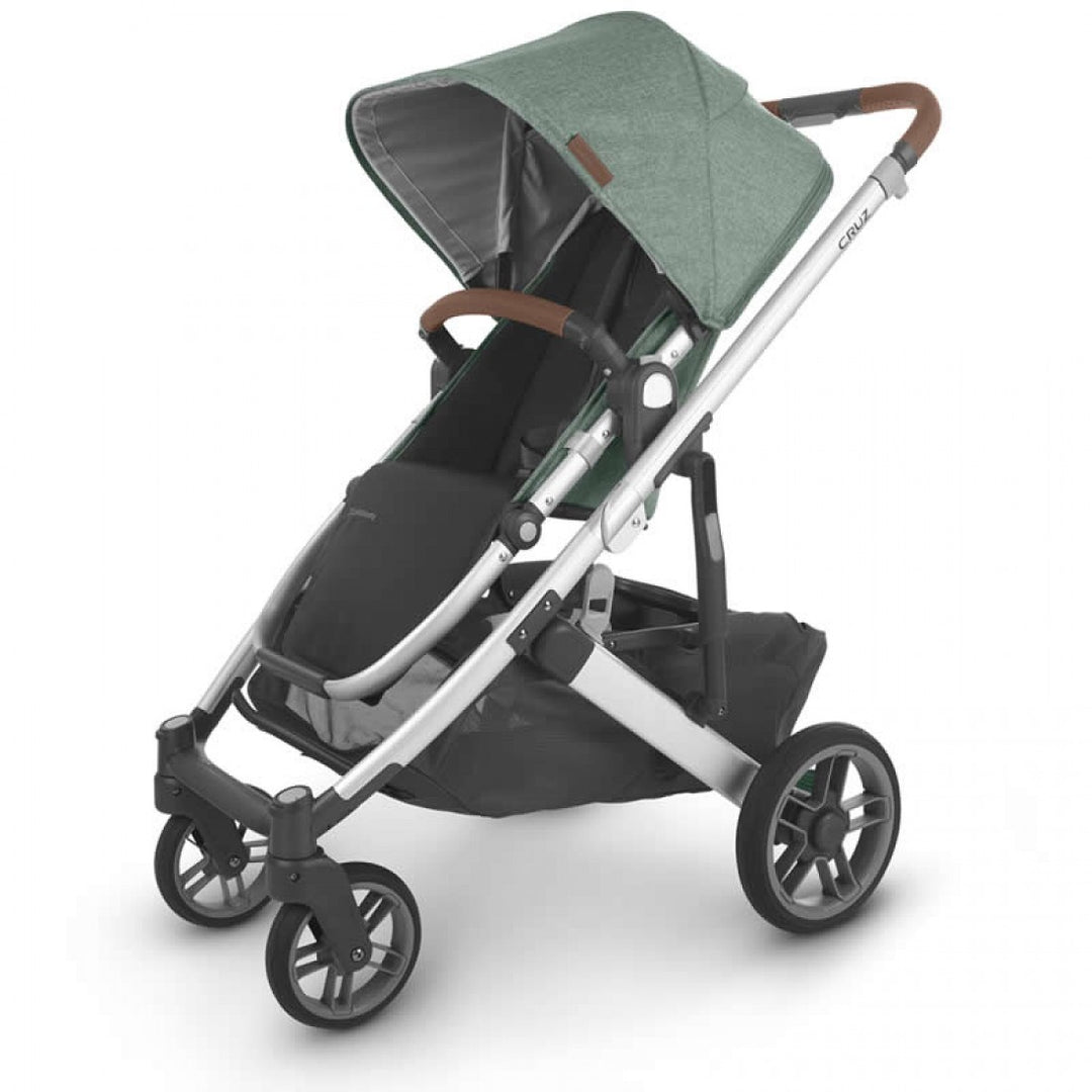 Uppababy Cruz V2 Pushchair + Carrycot + Mesa + Base i-Size Travel System - Emmett Sage Green Melange