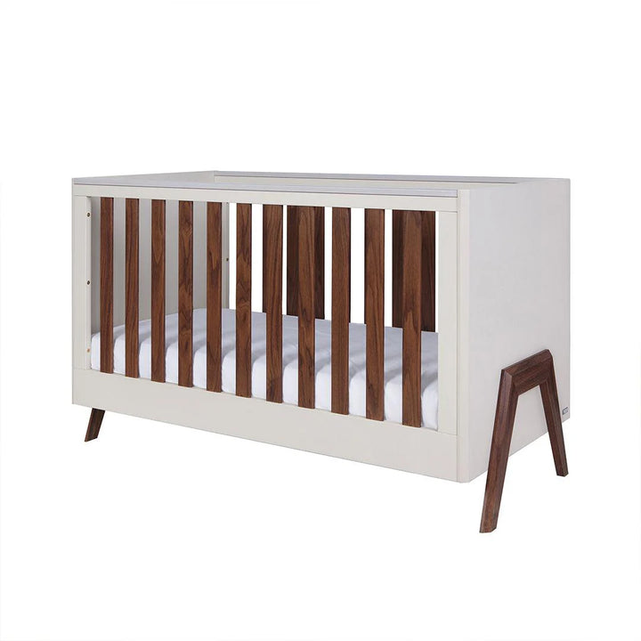 Tutti Bambini Fuori Cot Bed - Warm Walnut/White Sand