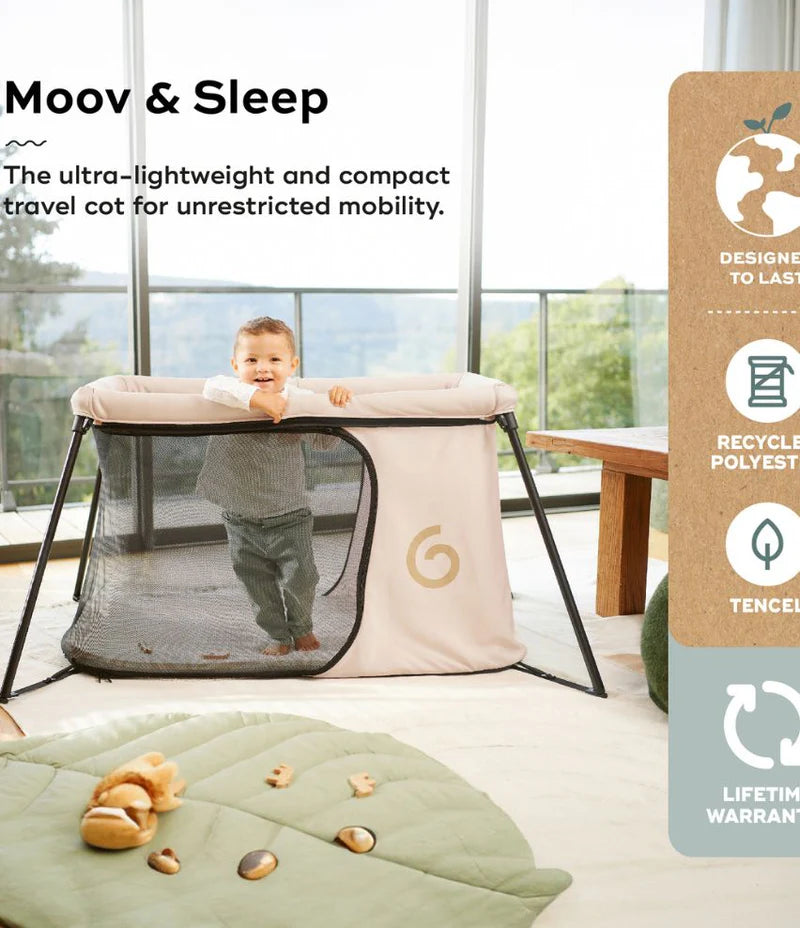 Babymoov Moov & Sleep Travel Cot - Sand