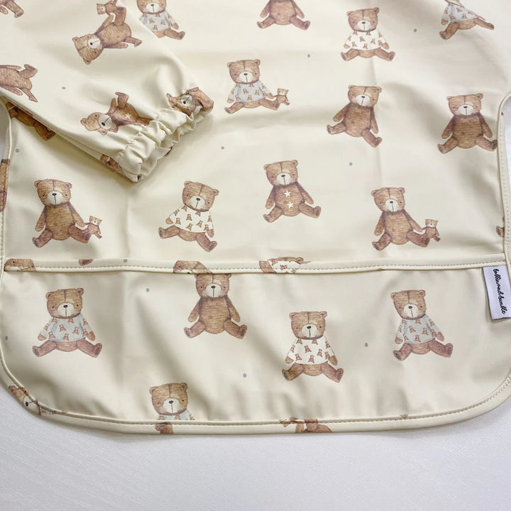 Bobbin & Bumble Long Sleeved Baby Bib - Teddy Bear