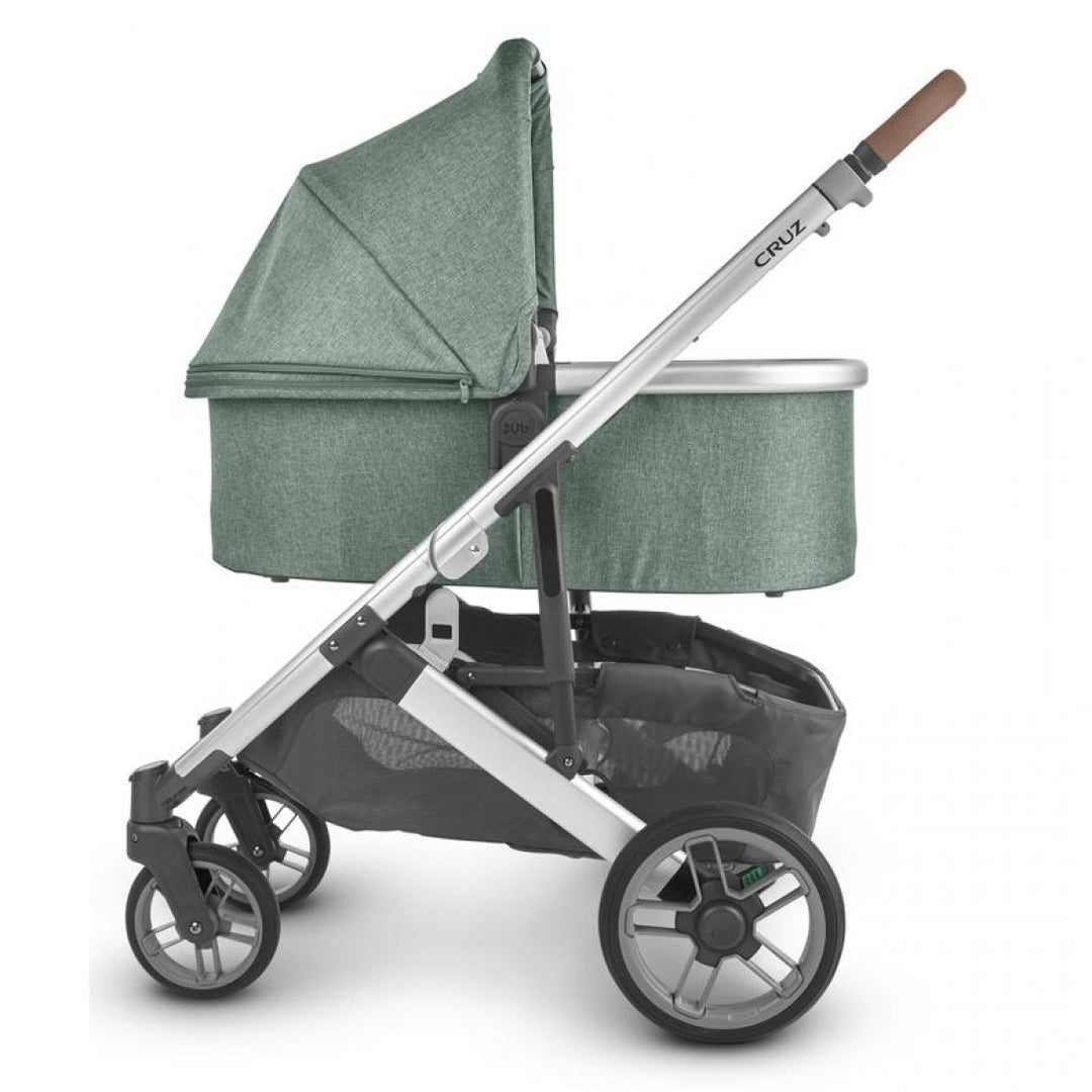 Uppababy Cruz V2 Pushchair + Carrycot + Mesa + Base i-Size Travel System - Emmett Sage Green Melange