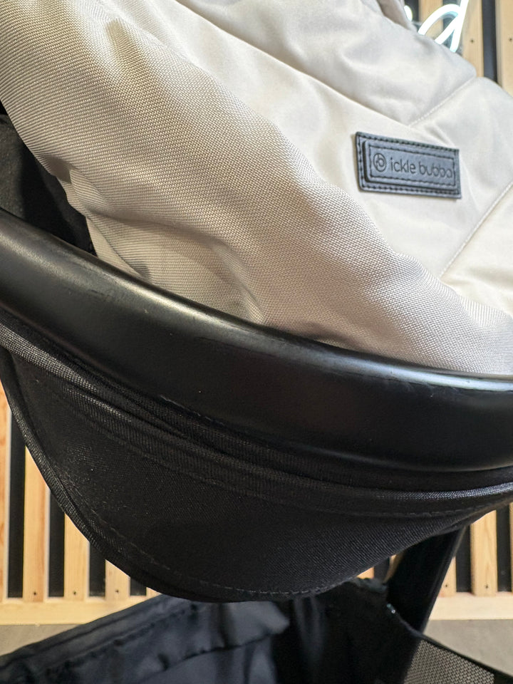 PRE LOVED Ickle Bubba Virgo Double Pushchair - Stone