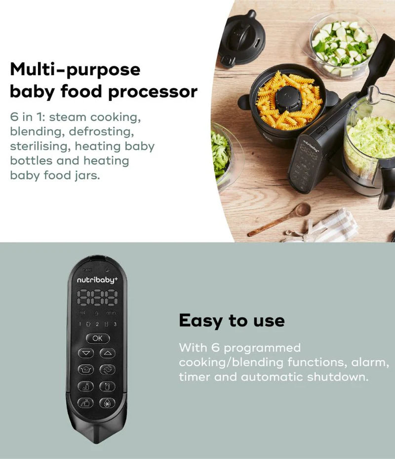Babymoov Nutribaby+ XL Baby Food Maker - Black