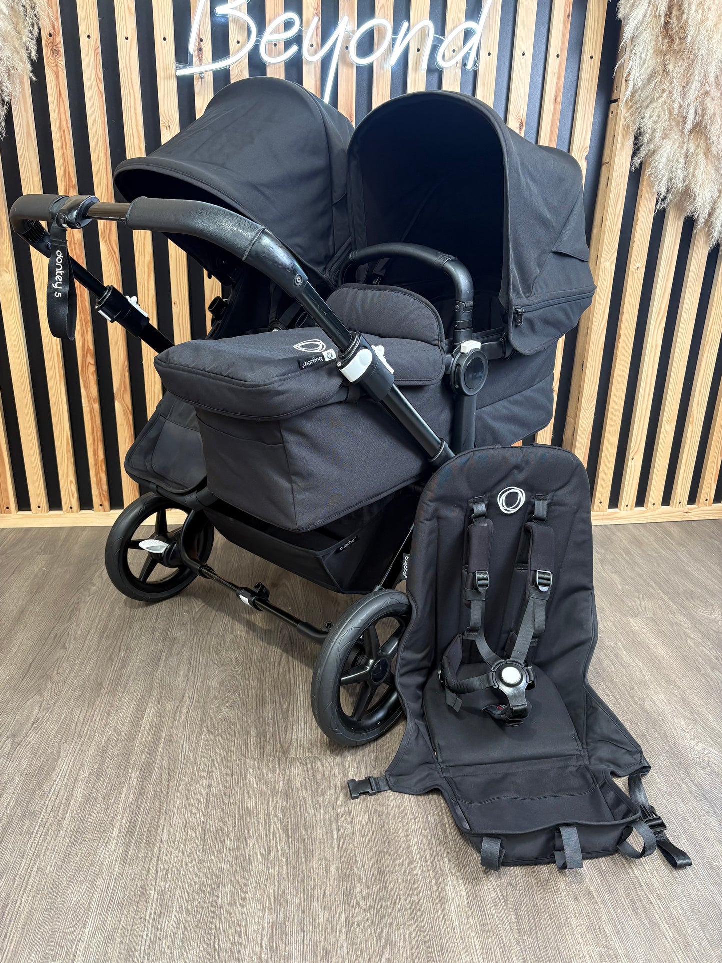 PRE LOVED Bugaboo Donkey5 Duo Bundle - Midnight Black