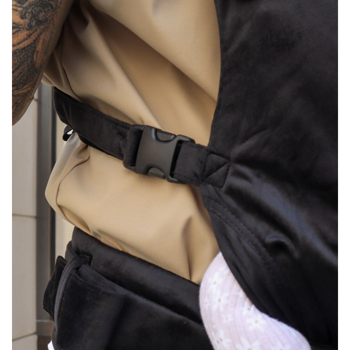 Bizzi Growin Velvet Baby Carrier - Onyx Black