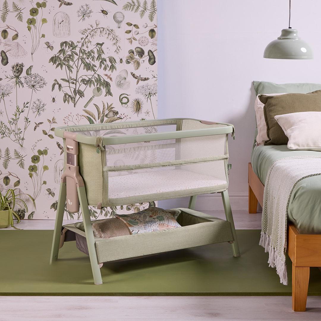 Tutti Bambini Cozee Zen Bedside Crib - Eucalyptus