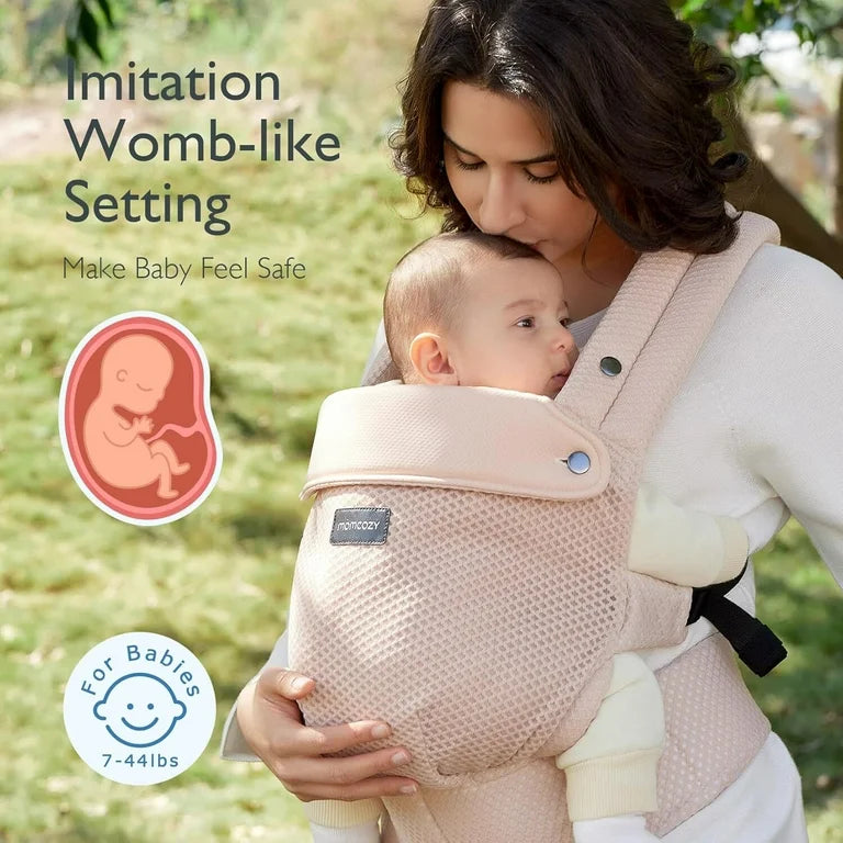 Momcozy Baby Carrier Newborn to Toddler Air Mesh - Pink