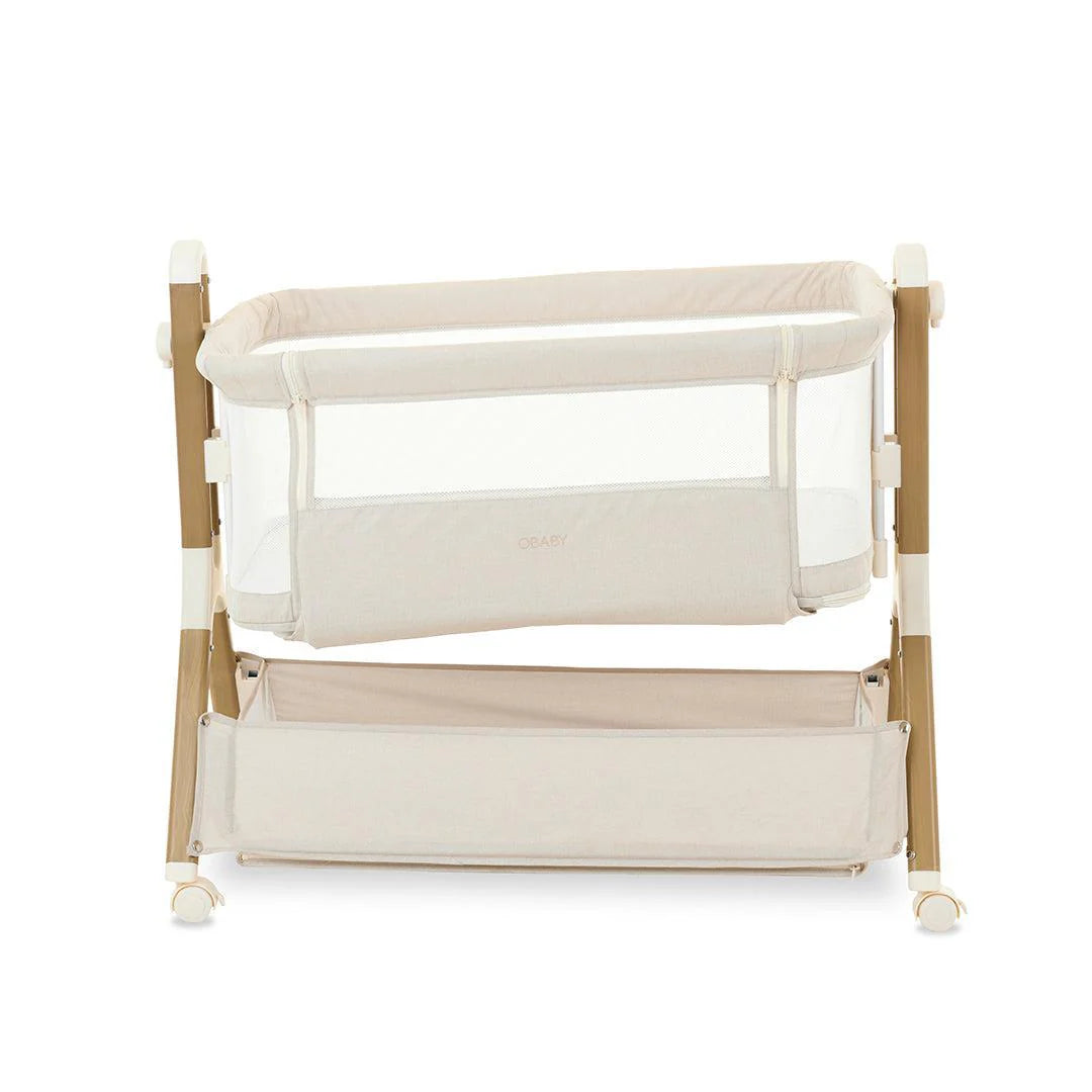Obaby Cloud Bedside Crib - Oatmeal