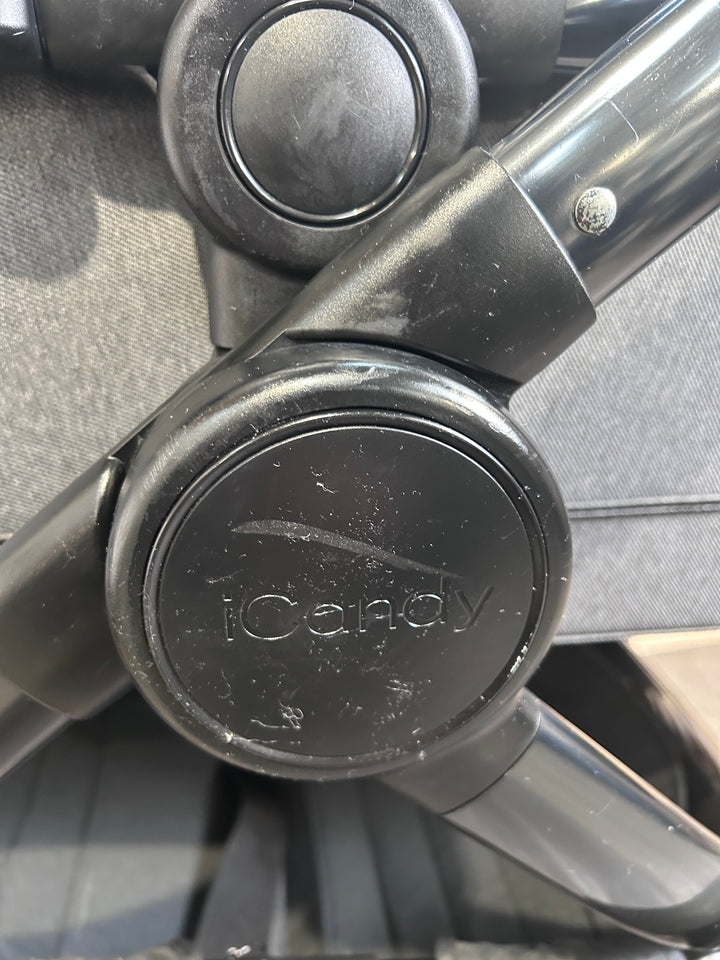 PRE LOVED iCandy Peach 6 Travel System - Dark Grey Twill