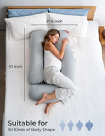 Momcozy Dreamlign U Pro Cool Feeling Maternity Pillow - Grey