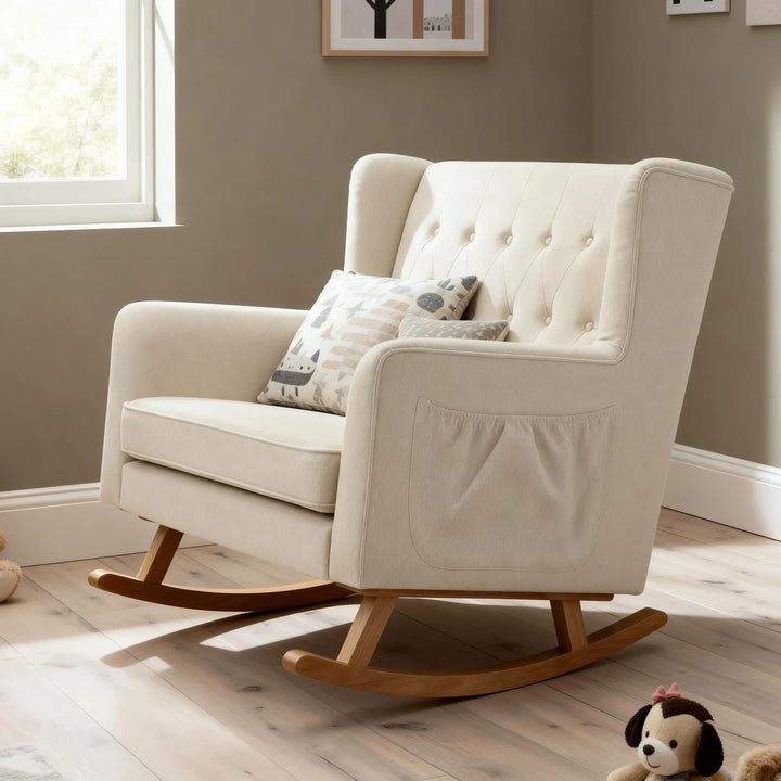 Babymore Lux Snuggle Rocking Chair – Ivory