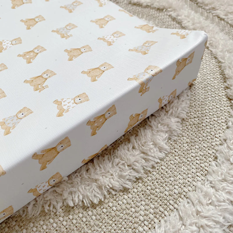 Bobbin & Bumble Anti-Roll Wedge Baby Changing Mat - Teddy Bears
