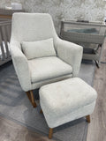 EX DISPLAY Tutti Bambini Oscar Luxe Rocking Chair & Footstool - Sage (COLLECTION OR LOCAL DELIVERY ONLY)