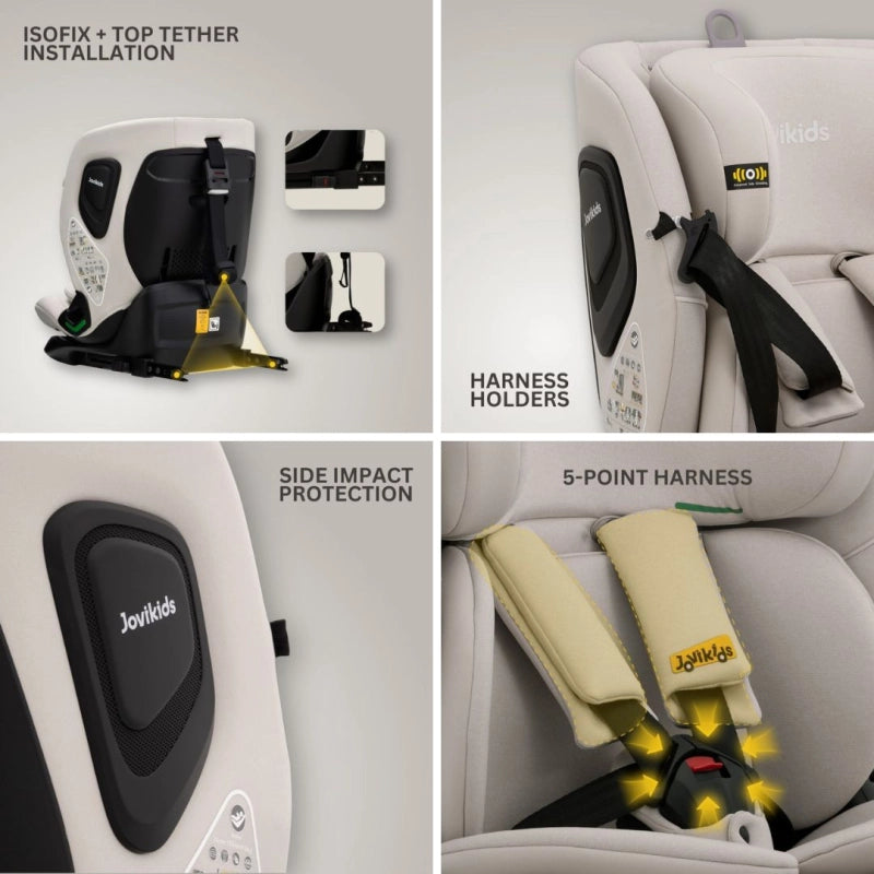 JoviKids Cici TT i-Size Car Seat – Milkstone