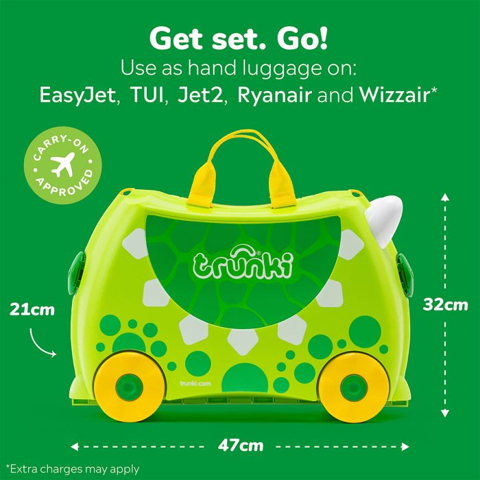 Trunki Ride-On Suitcase - Dudley the Dinosaur