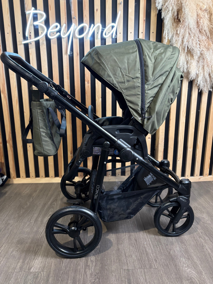 EX DISPLAY Venicci Genesis Pram + Pushchair - Olive