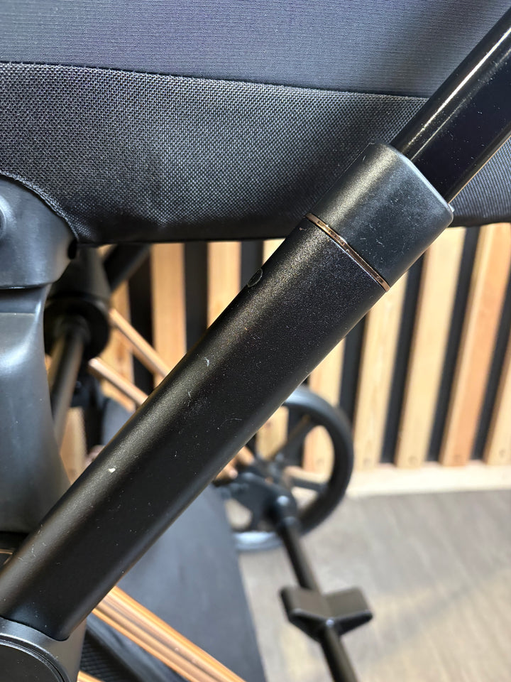 PRE LOVED Cybex Priam Travel System - Sepia Black on Rose Gold
