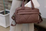 Ralphie Bear Quilted Stroller Bag - Brown/Pears Print