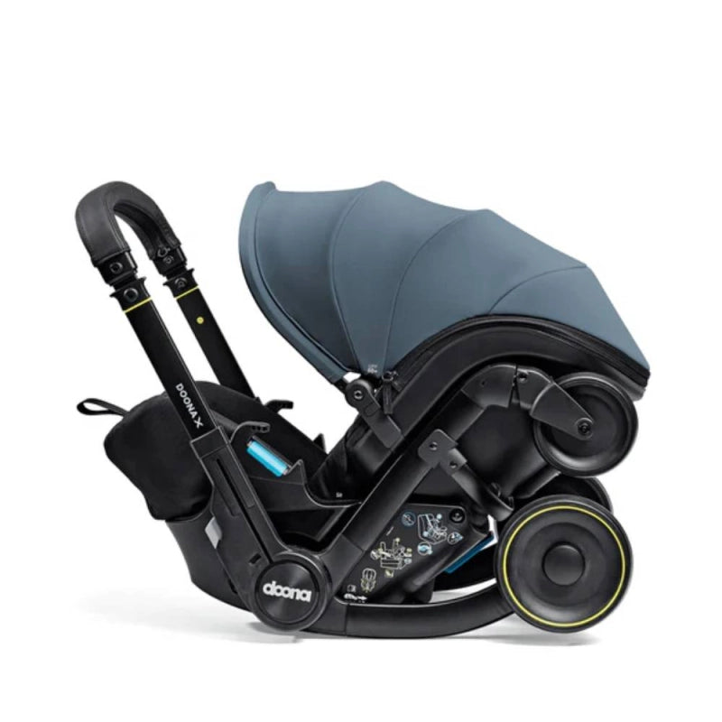 Doona X Recline Car Seat & Stroller with Isofix Base & Rain Cover Bundle - Ocean Blue + FREE Essentials Bag Worth £54.99!