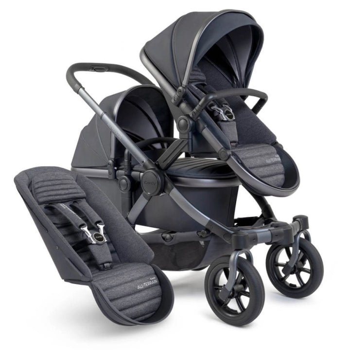 iCandy Peach 7 All Terrain Double Pushchair - Storm Grey