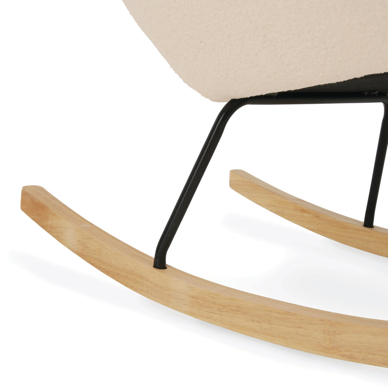 CuddleCo Marley Nursing Chair and Footstool - Teddy Light Beige