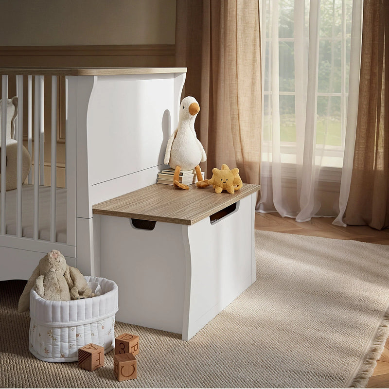 CuddleCo Clara Storage Box - White & Ash