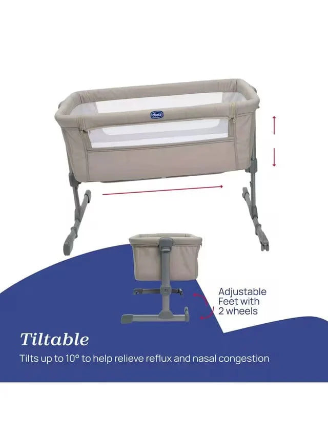 Chicco Next2Me Essential Bedside Crib - Dune