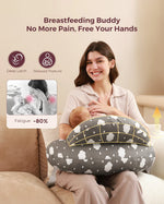 Momcozy Multifunctional and Adjustable 100% Cotton Nursing Pillow