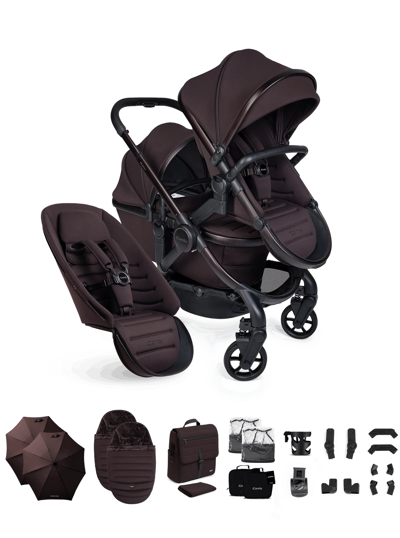 iCandy Peach 8 Editions Collection Double Complete Bundle - Coffee Bean