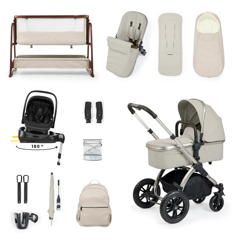 Ickle Bubba Stomp Luxe Elements Edition 17 Piece Bundle Inc Bubba Crib - Moonbeam