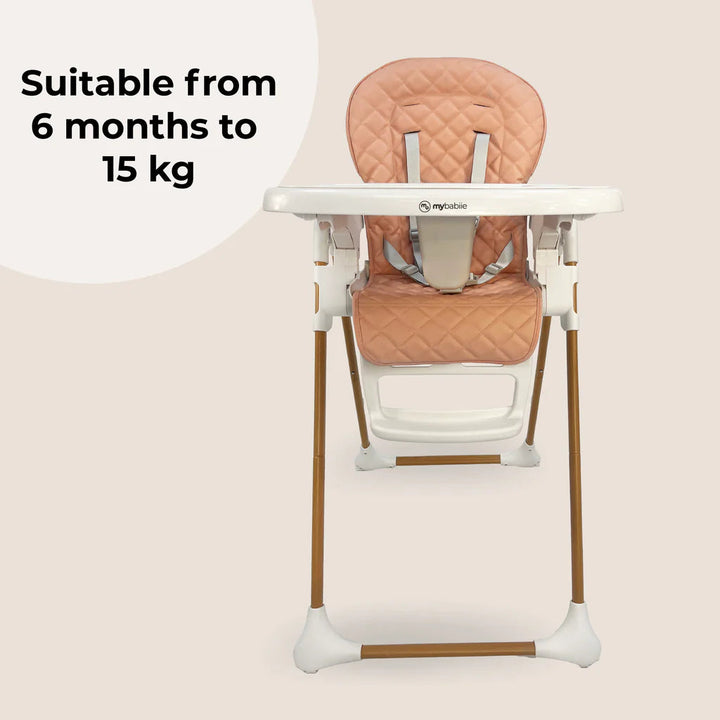 My Babiie MBHC11 Deluxe Highchair - Quilted Pink