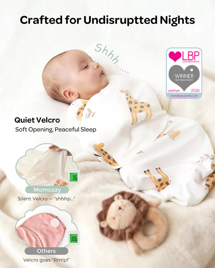 Momcozy Easy Swaddle Wrap 0-3m - Bravery Giraffe