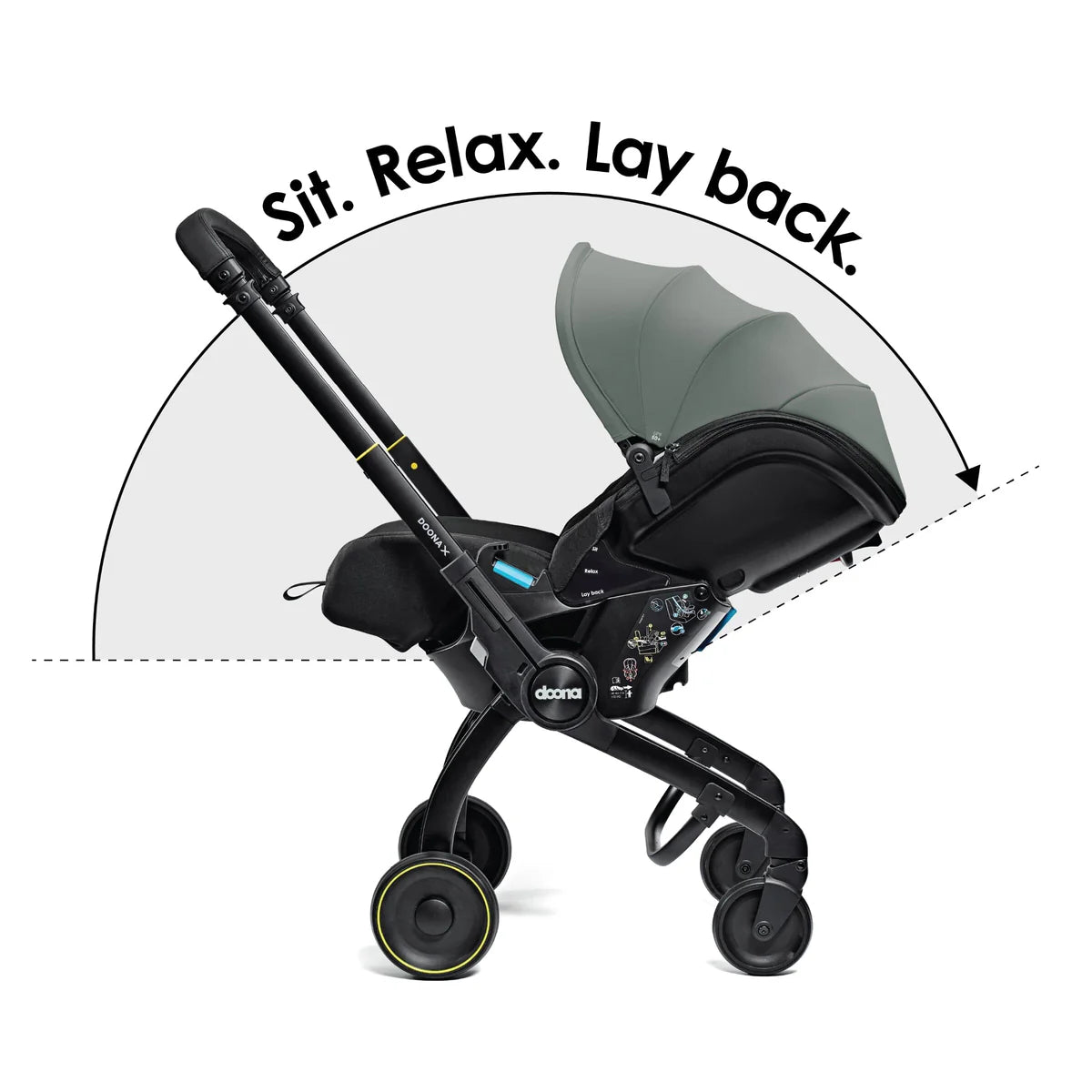 Doona X Car Seat & Stroller - Slate Green/Forest Grey + FREE Essentials Bag Worth £54.99!
