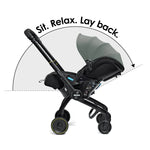 Doona X Car Seat & Stroller - Slate Green/Forest Grey + FREE Essentials Bag Worth £54.99!