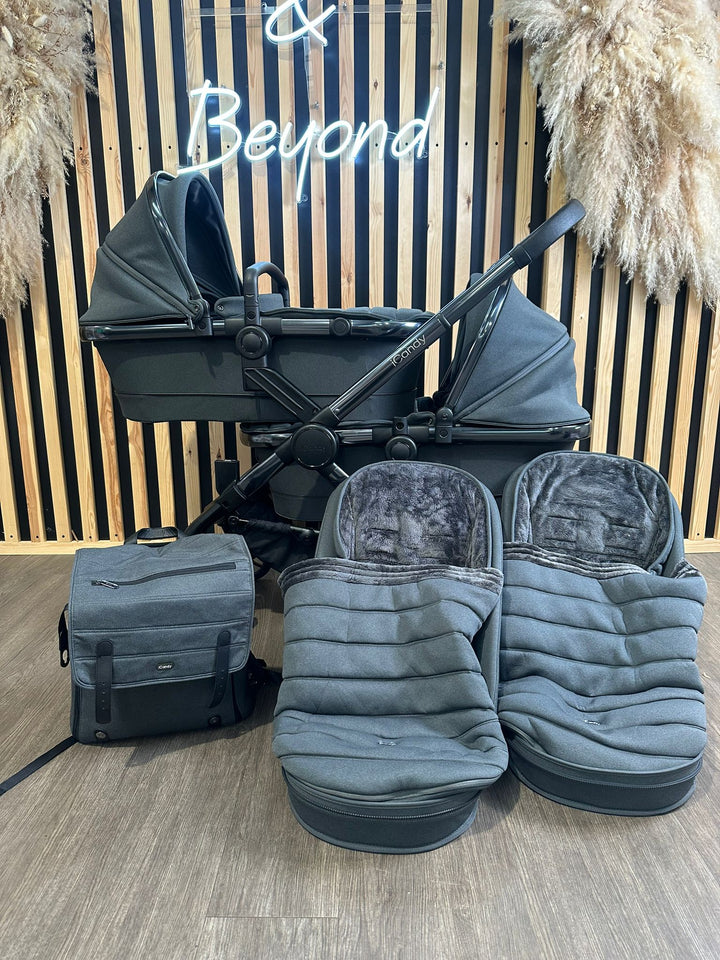 PRE LOVED iCandy Peach 7 Twin Bundle - Dark Grey