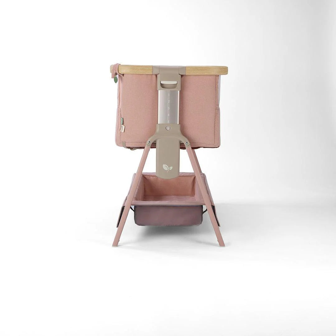 Tutti Bambini Cozee Air 2 Bedside Crib - Drifted Oak/Blush