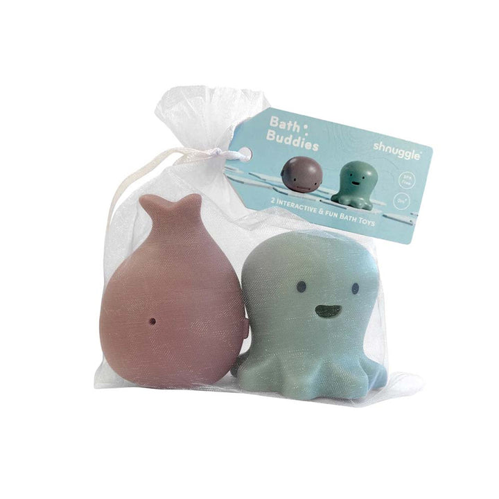 Shnuggle Whale & Octopus Buddies Bath Toys - 2 Pack