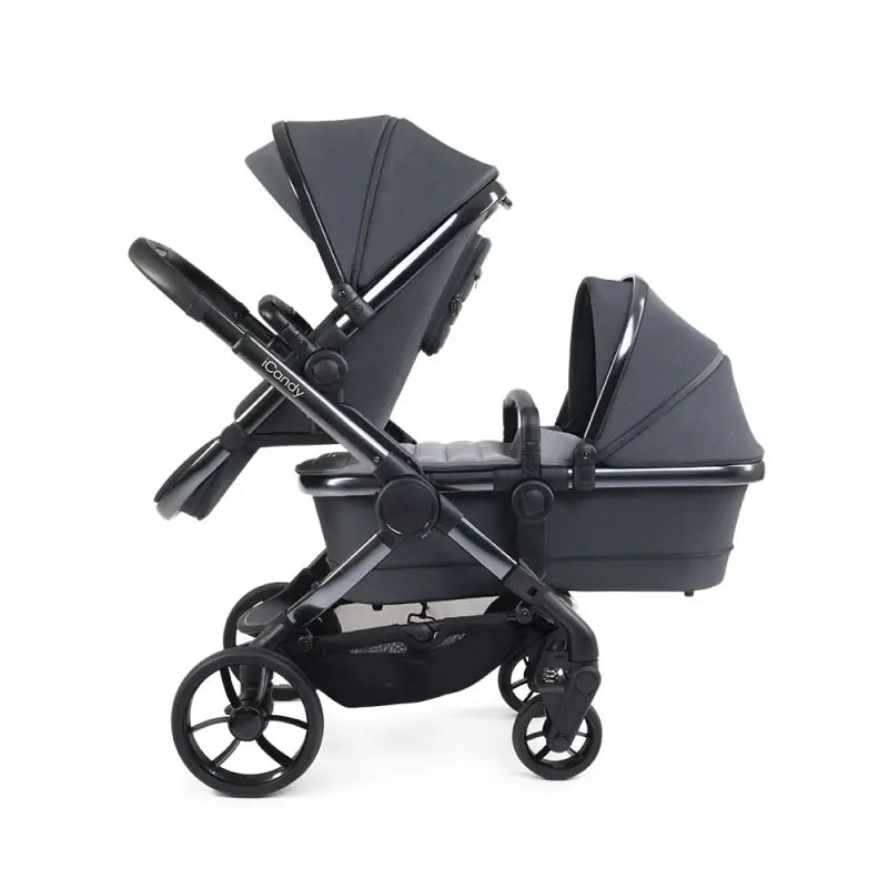 iCandy Peach 7 Double Pushchair Bundle - Phantom/Truffle