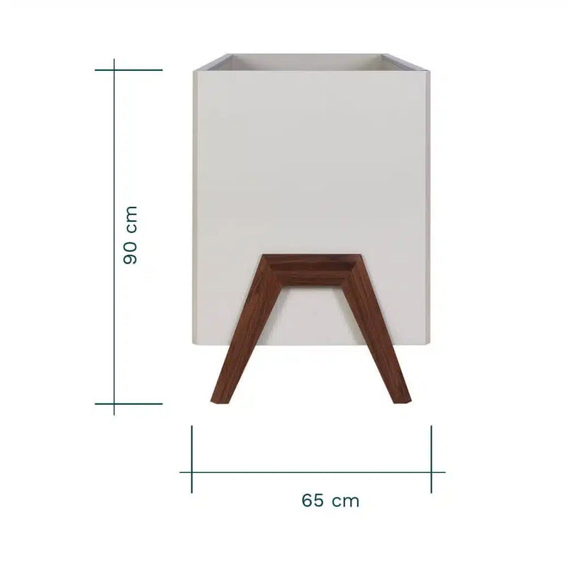 Tutti Bambini Fuori Mini Cot Bed - White Sand & Warm Walnut