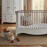 CuddleCo Clara Luxe 2 Piece Furniture Set - White & Ash