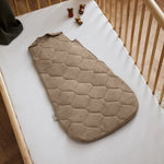 The Little Green Sheep Organic Quilted Baby Sleeping Bag - Ebony with Cocoa - 2.5 Tog