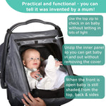 SnoozeShade Deluxe Car Seat Sun Shade