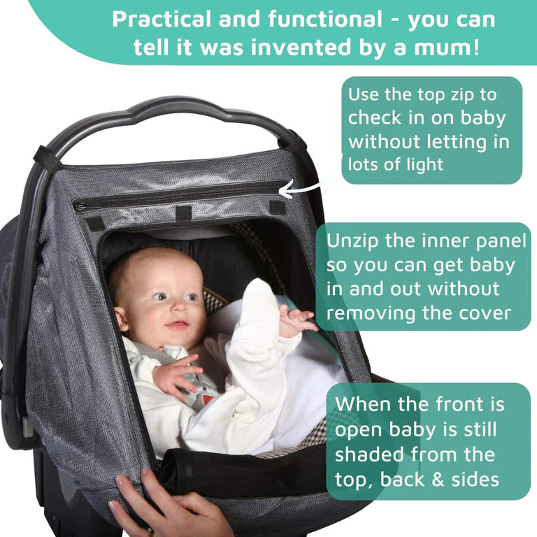 SnoozeShade Deluxe Car Seat Sun Shade