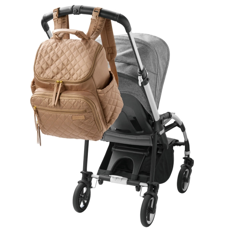 Skip Hop Forma Quilted Changing Backpack - Caramel