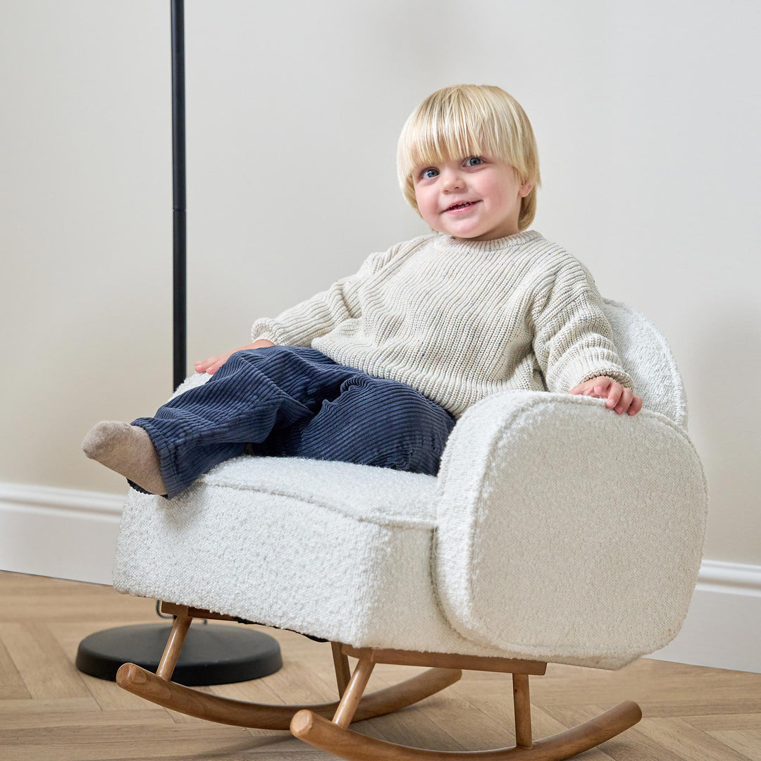 Tutti Bambini Micah Mini Me Children's Rocking Chair - Boucle Fresh Cream