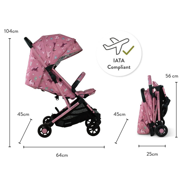 Cosatto Yo! Compact Stroller - Pony Party