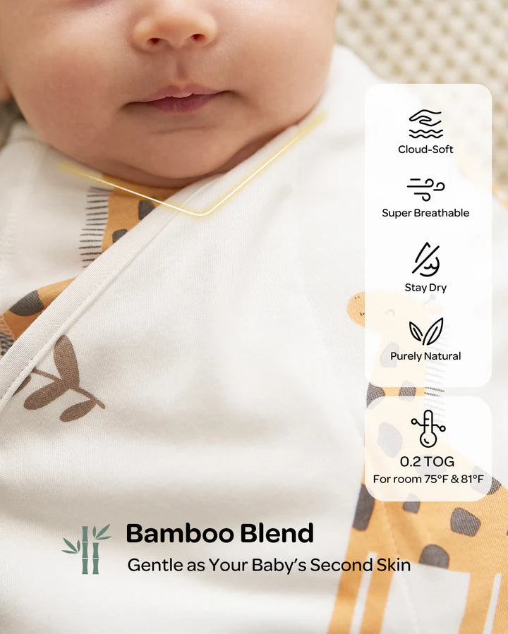 Momcozy Easy Swaddle Wrap 0-3m - Bravery Giraffe