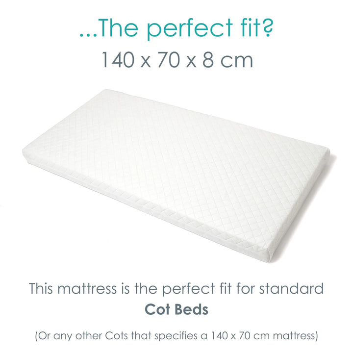 Clair De Lune Essentials Hypoallergenic Fibre Cot Bed Mattress (140 x 70 cm)