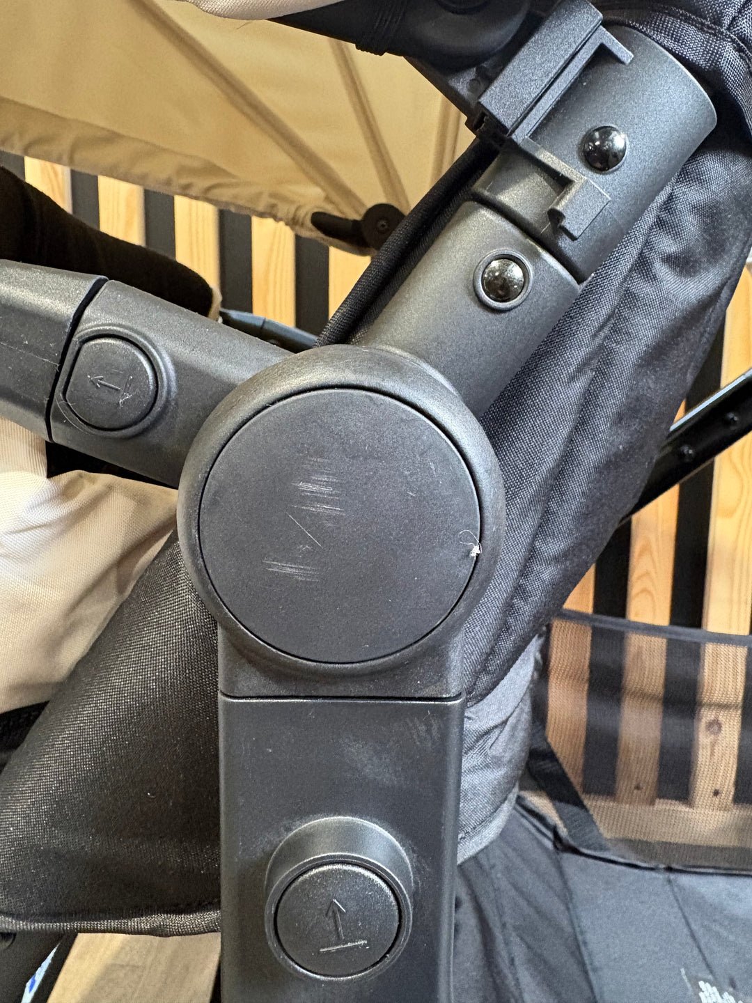 PRE LOVED Ickle Bubba Virgo Double Pushchair - Stone